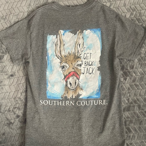 Southern Couture Other - Southern Couture Gray Kids Donkey Tee